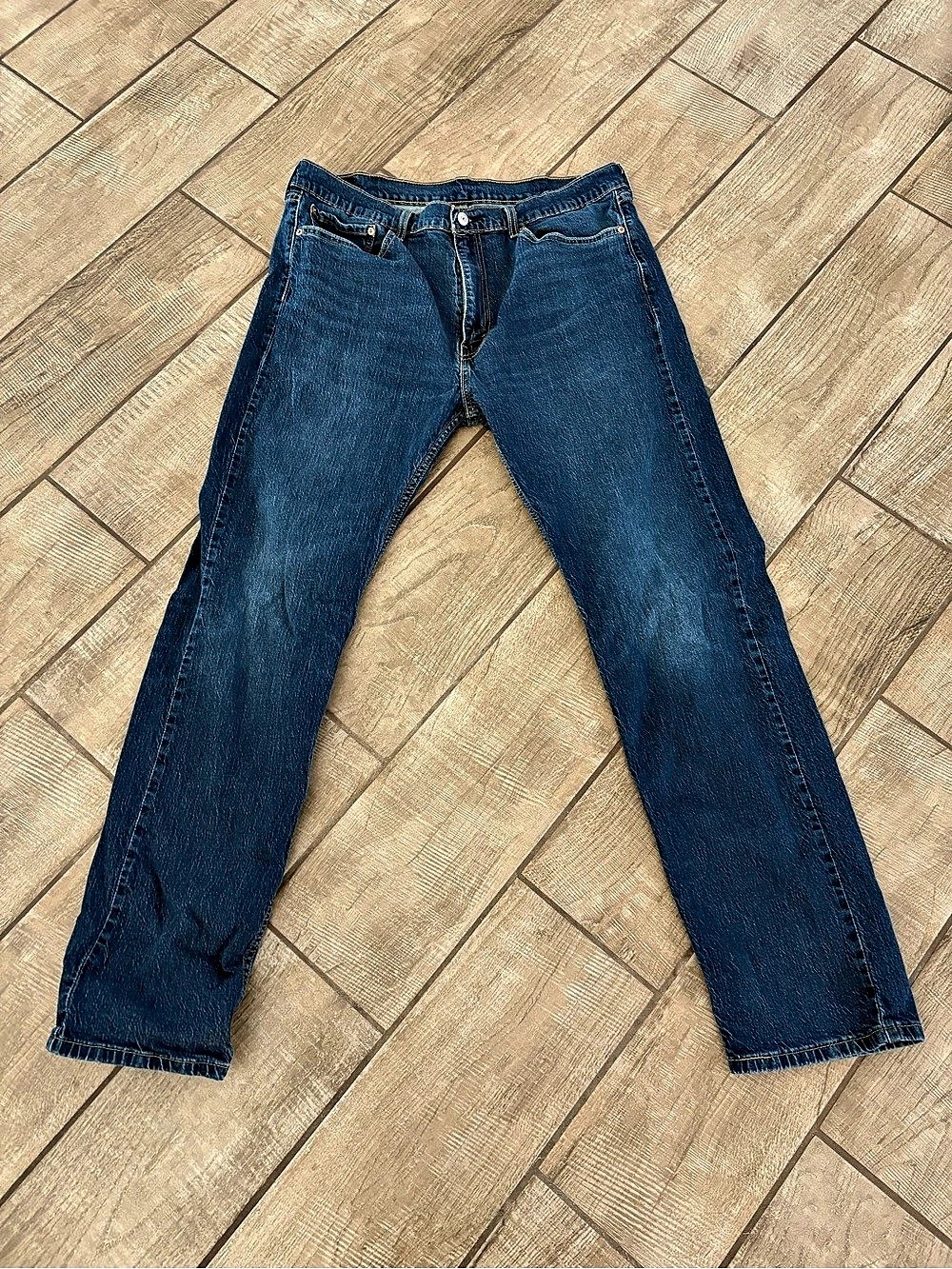 Levi's 505 Regular Fit Men’s Dark Wash Denim Jeans 38x34
